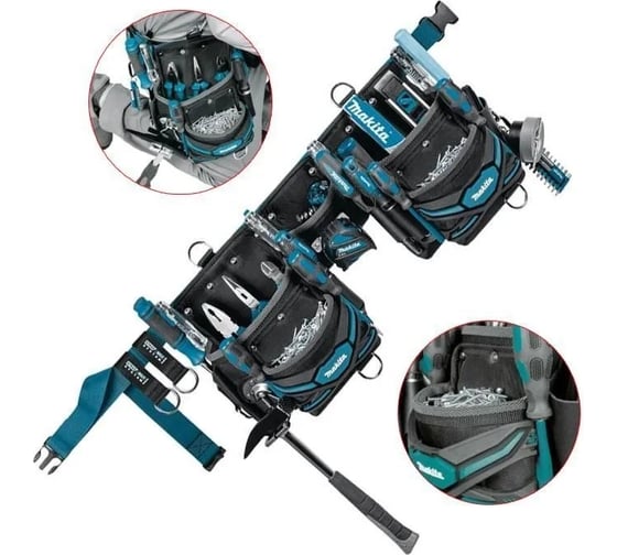 Сумка на поясе с отделениями для монтажника Makita E-05169