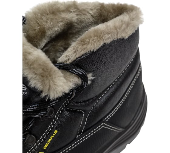 Ботинки кожаные утепленные с металлическим подноском Delta Plus JUMPER3 S3 FUR SRC, черные, р.42 JUMP3S3FENO42