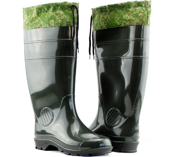 Сапоги мужские ФАКЕЛ ПВХ с надставкой Дарина (арт. Д21-КЩСН) оливковый, размер 41 87489373.001 1