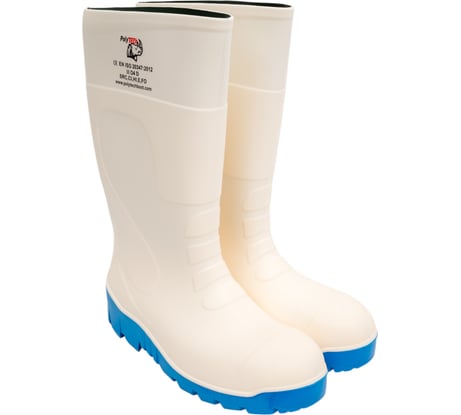 Сапоги рабочие PolyTech ПУ/ПУ O4, цвет белый/синий, размер 46 PolyTech WB-O4-46
