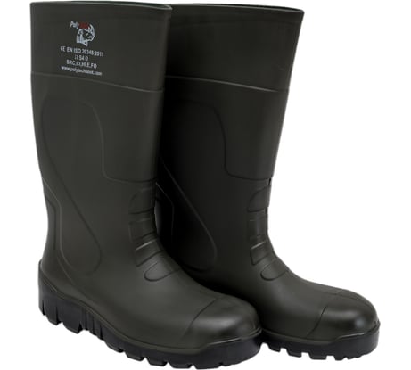 Защитные сапоги PolyTech ПУ/ПУ металлический подносок S4, цвет зеленый/черный, размер 42 PolyTech GB-S4-42