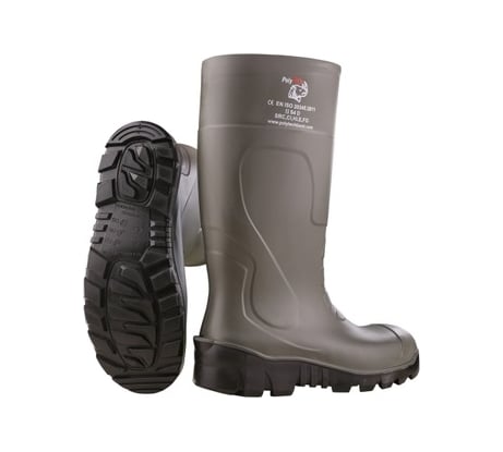 Защитные сапоги PolyTech ПУ/ПУ металлический подносок S4, цвет зеленый/черный, размер 41 PolyTech GB-S4-41