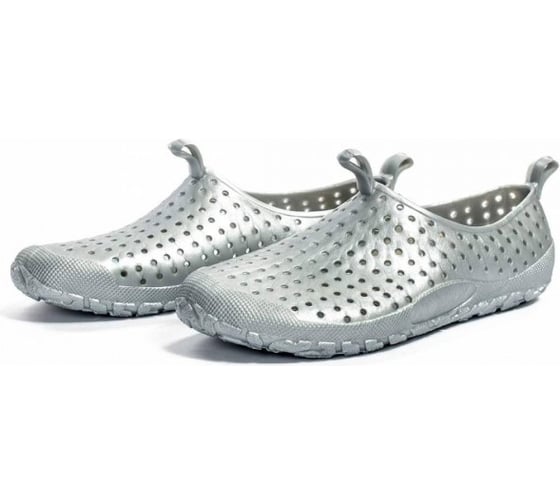 Тапочки для купания из ПВХ школьные "Флиппер" ТЗРО С440-мтз (серые) (р. 187) 1