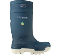 Сапоги DUNLOP PUROFORT THERMO+ FULL SAFETY синие с белой подошвой, 42, E662673/42 4630115210160