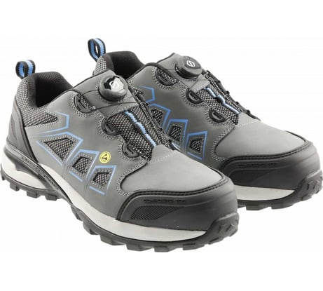 Полуботинки рабочие HOEGERT TECHNIK FULDE LACE SYSTEM S3S SR FO ESD серый/синий, размер 46 HT5K577-46