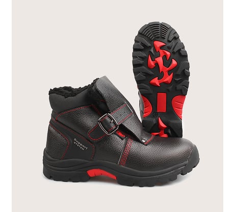 Зимние ботинки с МП рабочие Скорпион "Сварщик" искусственный мех, черные, размер 47 1916.1М.47