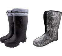 Сапоги мужские ЖАНЕТТ "Викинг" с кулиской (вкладышем фольгированный ИП) черный/серый, размер 42-43 СП146/С42