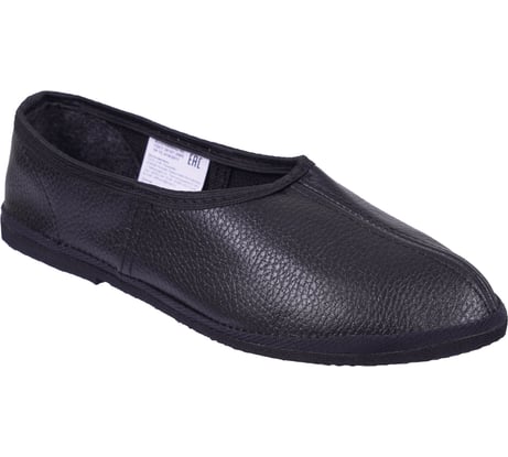 Закрытые тапочки ГК Спецобъединение натуральная кожа, черные, микропора Тап 002/46