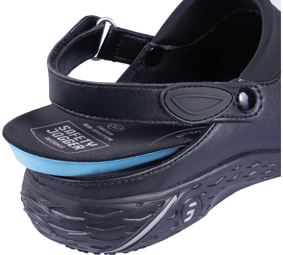 Полуботинки Safety Jogger DANY (ДЕНИ) (тип сабо) женские, иск кожа, ЭВА/резина (черный/BLK) (39), КРО 4349/39