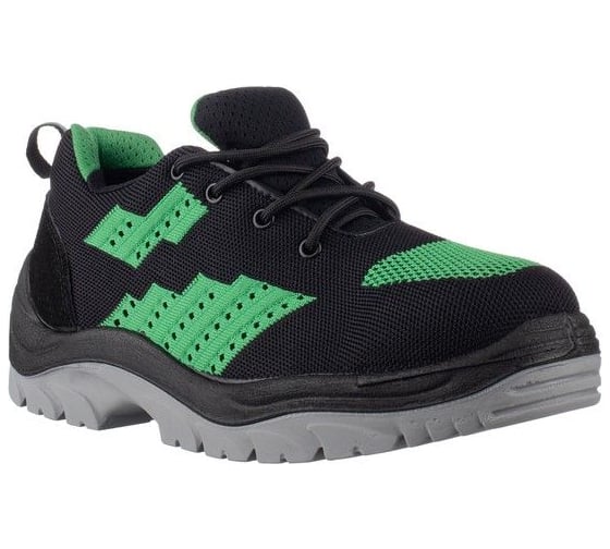 Полуботинки ZEGERA URSUS ВЕКТОР ПУ/ТПУ, металлический подносок, текстиль, цвет черный/зеленый БОТ24331.23 размер 38 БОТ24331.23 - ЧЕРНЫЙ/ЗЕЛЕНЫЙ/38 1