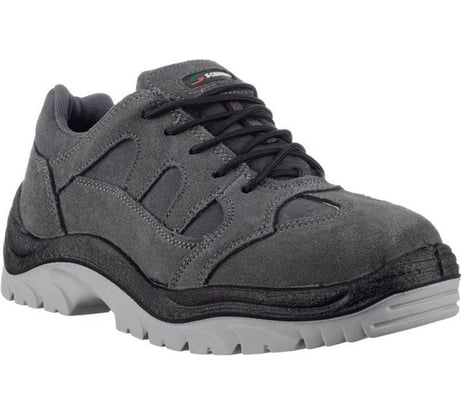 Полуботинки (кроссовки) SCENDA URSUS ТЕХНИК нат.кожа/текстиль, серый/черный БОТ2435.22/46