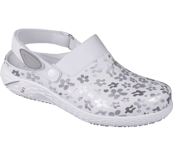 Полуботинки Safety Jogger (тип сабо) DANY (ДЕНИ), женские, иск кожа ЭВА/резина (белый с серым принт) КРО 4348/41 1