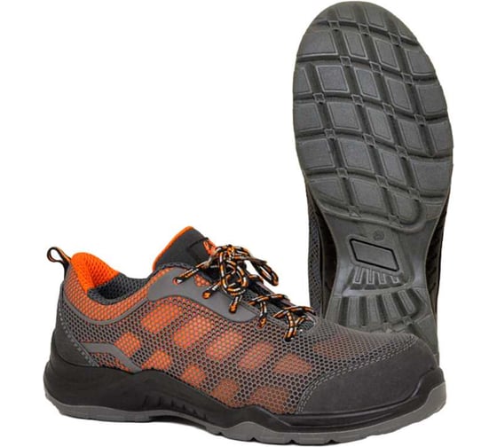 Полуботинки рабочие Скорпион Универсал, с защитным подноском, серо-оранжевые, размер 36 1407ПК.36