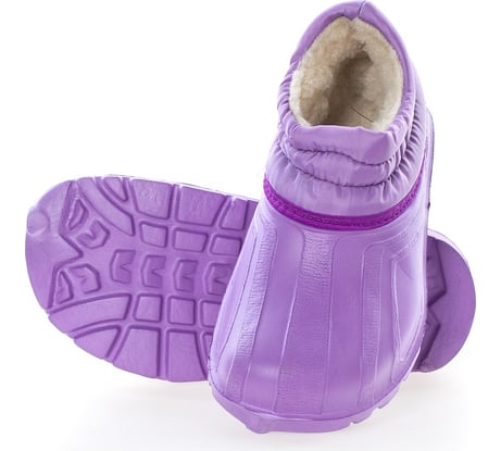 Женские утепленные полусапожки БЕРТА фиолетовые 807ф-41