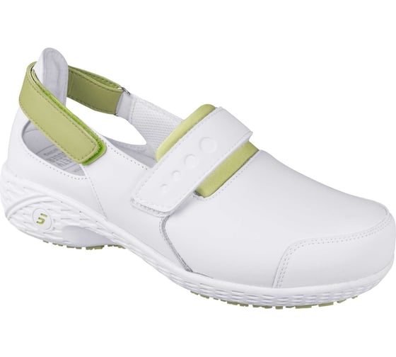 Женские полуботинки SAFETY JOGGER SAMANTHA (САМАНТА), кожаные, белый+зеленый/LGN Кро 4353/41 1