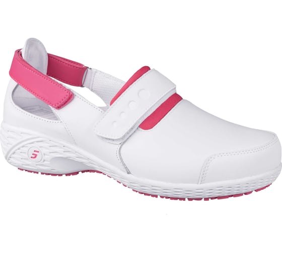 Женские полуботинки SAFETY JOGGER SAMANTHA (САМАНТА), кожаные, белый+фуксия/FUC Кро 4354/37 1