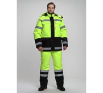 Зимний костюм с полукомбинезоном Дорожник-Ультра, лимонный/черный, размер 60-62, рост 170-176 87487717.009