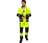 Костюм дорожника ФАКЕЛ Сигнал-2 лимонный/черный, размер 44-46, рост 182-188 87472644.002