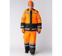 Костюм зимний сигнальный Ярксион-1 СОП (ткань OxLine,90) брюки, оранжевый/черный, 52-54; 170-176 Факел 87469373.005