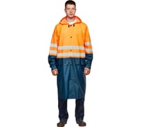 Плащ сигнальный ООО Комус 3 класс, оранжевый/темно-синий, 44-46/182-188 4670072274355 1673210