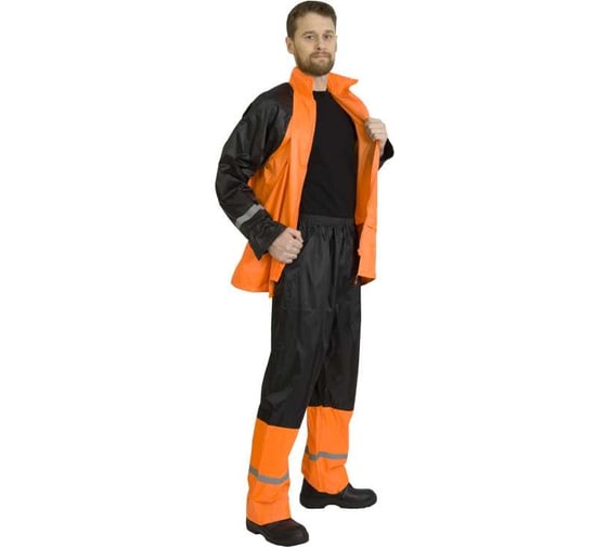 Костюм влагозащитный сигнальный FORT с СОП к+бр оранж+черн р XXL 00501456293