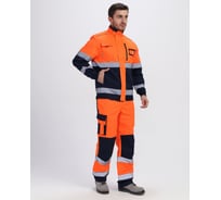 Костюм ФАКЕЛ ProfLine Specialist-1 сигнальный, ткань Смесовая, 240 г/кв. м, брюки, оранжевый/темн. синий, рост 64-66, рост 194-200 87490496.023