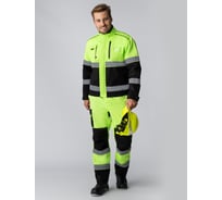 Куртка ФАКЕЛ Сигнал-1 дорожник ткань Балтекс, 210 г/кв. м, лимонный/черный, размер 52-54, рост 182-188 87481758.006