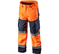 Светоотражающие брюки NEO Tools softshell оранжевые, размер S 81-751-S