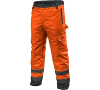 Светоотражающие утепленные брюки NEO Tools Oxford оранжевые, размер S 81-761-S