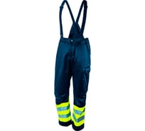 Рабочий сигнальный полукомбинезон со светоотражающими элементами NEO Tools синий, размер L 81-779-L