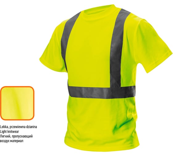 Сигнальная футболка NEO Tools желтая, размер L 81-732-L