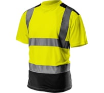 Сигнальная футболка NEO Tools темный низ, желтая, размер L 81-730-L