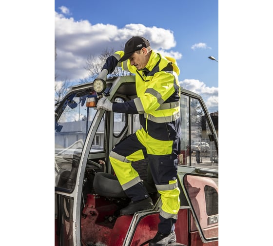 Светоотражающая куртка NEO Tools ткань Softshell, желтая 81-700-M