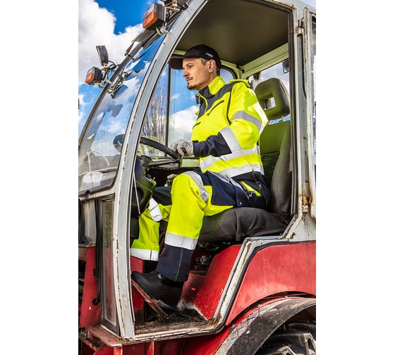 Светоотражающая куртка NEO Tools ткань Softshell, желтая 81-700-XL