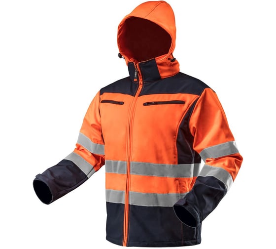 Светоотражающая куртка NEO Tools softshell оранжевая, размер М 81-701-M 1