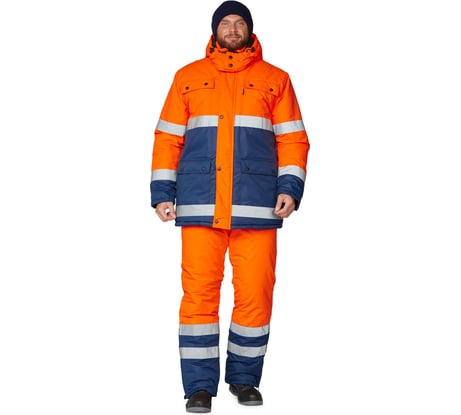 Костюм утепленный Прабо "Спектр 2 Ультра" оранжевый сигнальный/синий, р-р 48-50/182-188 32730
