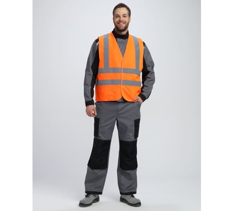 Жилет сигнальный Факел ProfLine Specialist с карманами СОП-4, Полиэфир, 130, оранжевый, размер 48-50 87489533.002