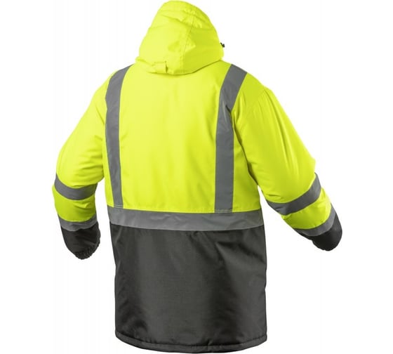 Куртка-парка сигнальная утепленная HOEGERT TECHNIK LEDA желтая, размер 2XL/56 HT5K330-2XL