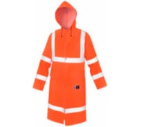 Нейлоновый сигнальный плащ с СО полосами Элит-Профи, оранжевый, размер 2XL R022o2XL