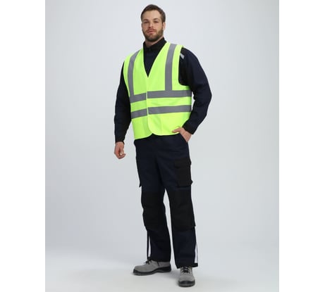 Жилет сигнальный ФАКЕЛ 87489534 ProfLine Specialist с карманами СОП-4 ткань полиэфир, 130, желтый 87489534.006