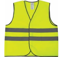 Сигнальный жилет ГРАНДМАСТЕР ГОСТ, 2 светоотражающие полосы, лимонный, ПЛОТНЫЙ XL 52-54, 610834