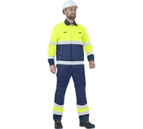 Мужской костюм ГК Спецобъединение БРАЙТ сигнальный, от механических воздействий и ОПЗ (куртка, полукомбинезон), флуорес Кос 773/96/182