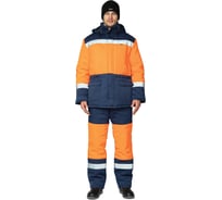 Мужской утепленный костюм Прабо Трасса оранжевый/т.синий 48-50/170-176 6474