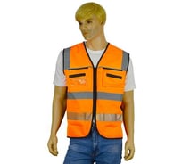 Жилет сигнальный Костромская Текстильная Компания тип 7 трикотажное полотно, 120, застежка молния, оранжевый, L(96-100), 170-176 4680642102193