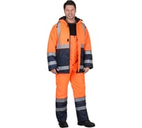 Костюм СИРИУС "МАГИСТРАЛЬ-3" куртка, п/к, синий с оранжевым и СОП 50мм тк.Оксфорд р. 88-92/170-176 (ЧЗ) 107810