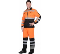 Костюм СИРИУС "Магистраль-Люкс", куртка, брюки, оранжевый с чёрным и СОП р.112-116/170-176 (ЧЗ) 86138