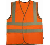 Сигнальный жилет Brodeks модель-3 пуговицы, оранжевый, размер S MOD3ORRS