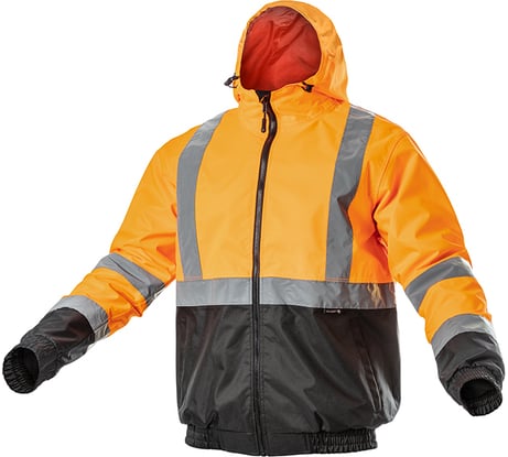 Светоотражающая летняя куртка HOEGERT TECHNIK NIMS, оранжевая, р.2XL HT5K341-2XL