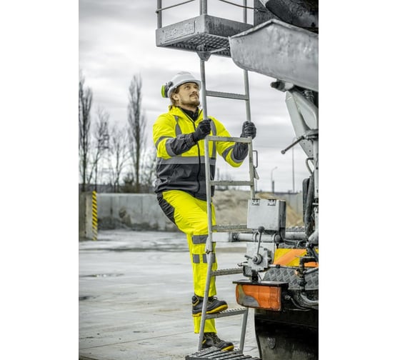 Светоотражающая летняя куртка HOEGERT TECHNIK NIMS, желтая, р.2XL HT5K246-2XL