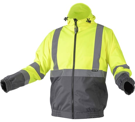Светоотражающая летняя куртка HOEGERT TECHNIK NIMS, желтая, р.XL HT5K246-XL